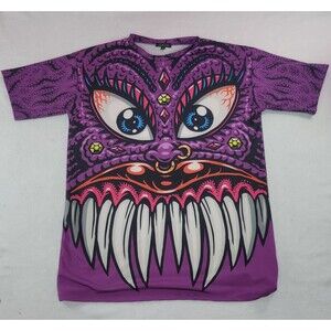 Dolls Kill Club Exx Neon Nightmares Oversized Graphic Tee Shirt Size Small